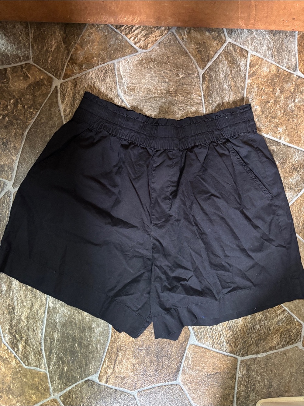 aerie Black Elastic Waist Pull-On Shorts